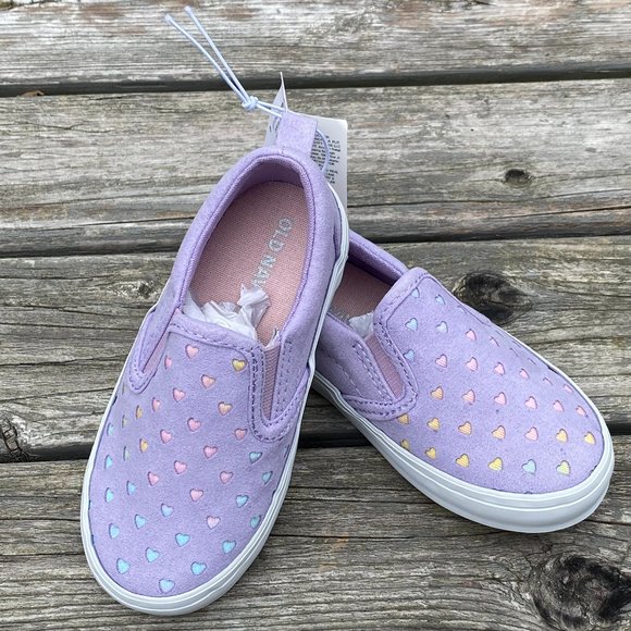 Old Navy Royal Purple Perforated Faux-Suede Slip-Ons For Toddler Girls - Picture 1 of 10